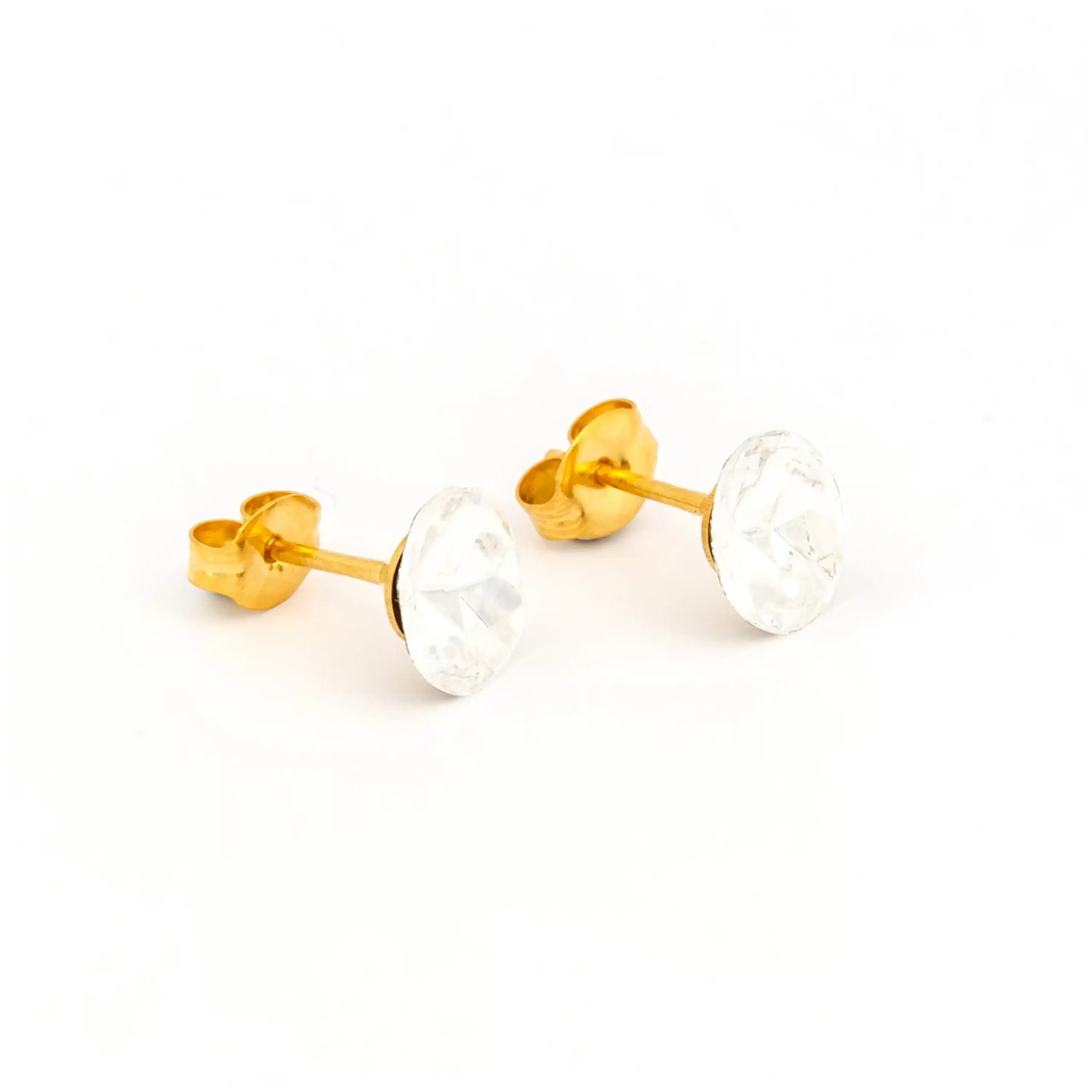 Crosses Crystal 24K Pure Gold Plated Ear Studs | Ideal For Everyday ...