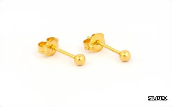24K Pure Gold-Plated Ear Studs